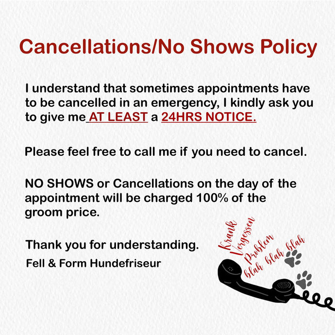 NoShow Policy NoShow Policy